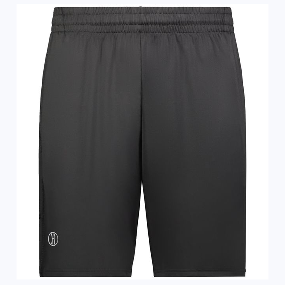 Black Front Moisture Wicking Pocketed Rugby Shorts