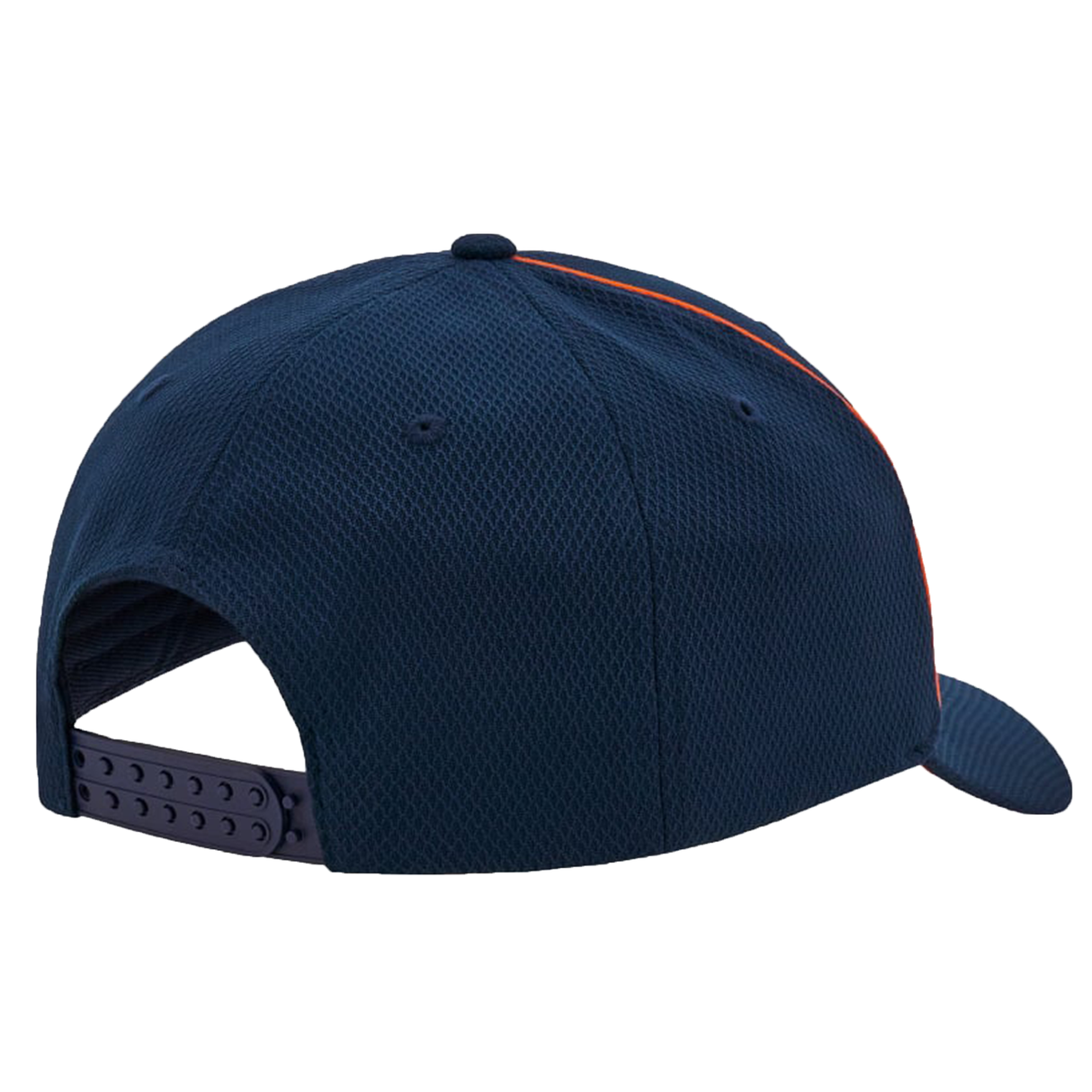 Back view of the Edinburgh Baseball Cap 24/25 by Macron in navy blue, featuring a mesh texture and an adjustable strap, perfect for the season.