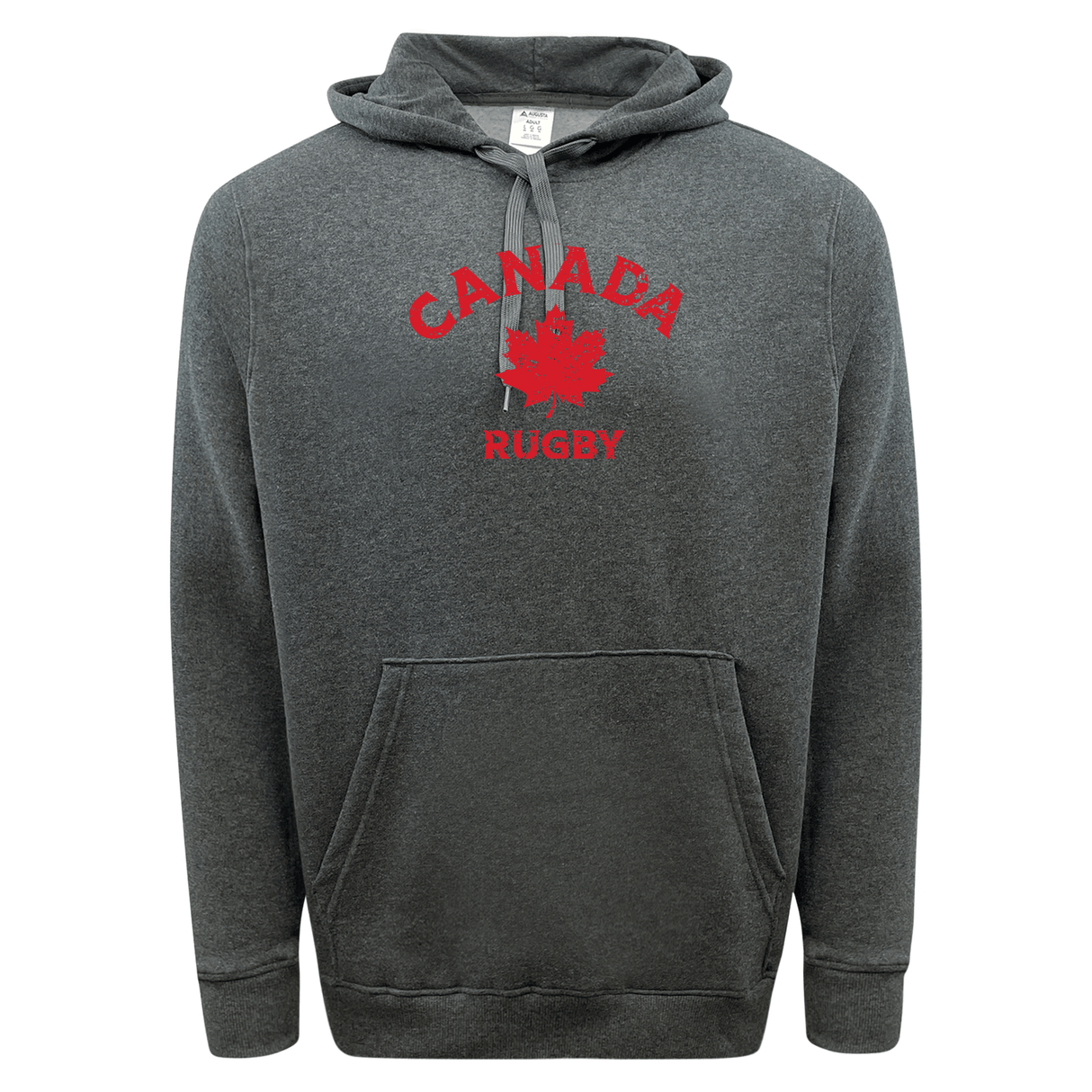 Gray Nations of Rugby Canada Rugby 60/40 Pullover Hoodie with "Canada Rugby" logo on the front by WRS Augusta.