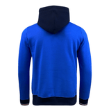 The back view of a Rugby World Cup 23 Brushed Fleece Hoodie by Macron.