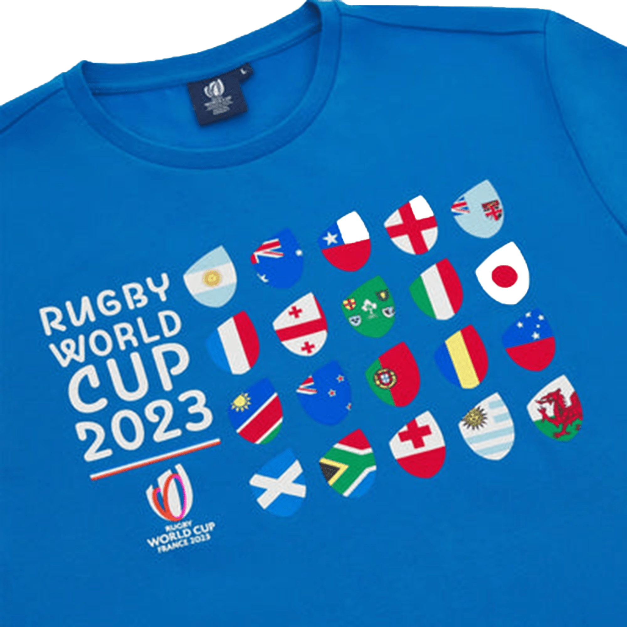 Rugby World Cup 23 France Cotton T-Shirt by Macron | 4XL | Navy Blue