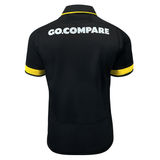 The back of a Wales Rugby Away Jersey 23/24 by Macron with the word gocompare on it.