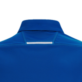 The back view of a men's Italy FIR Home Jersey 23/24 by Macron polo shirt.