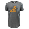 A Wallabies Supersoft T-shirt with an orange kangaroo on it. Brand: WRS LAT.