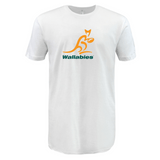 Wallabies Supersoft long sleeve t-shirt - white, by WRS LAT.