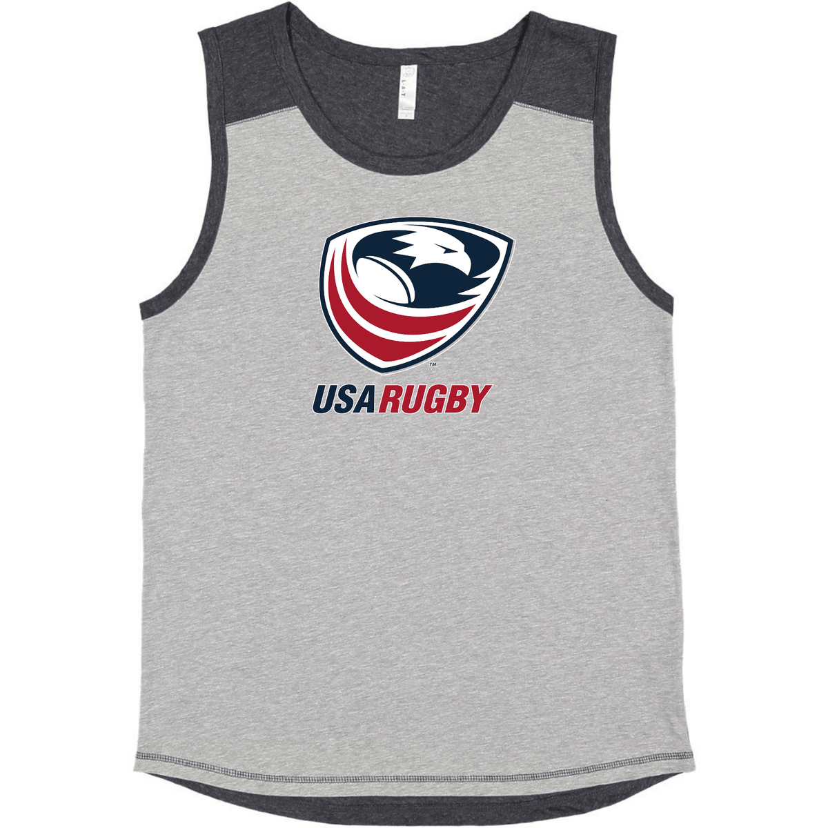 Usa Rugby Tank Usar Mens Crest Cotton Singlet Greynavy World Rugby Shop 3133