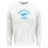 The WRS Augusta Nations of Rugby Sky Argentina Rugby Fleece Crewneck Sweatshirt is a white crewneck featuring a light blue illustration of a snarling jaguar with "Argentina Rugby" in uppercase letters above and below the image.