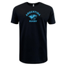 Sky blue T-shirt with white text and a graphic of a jaguar head. The text reads "ARGENTINA RUGBY" and is part of the exclusive Nations of Rugby collection by WRS LAT.