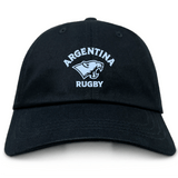 Black Nations of Rugby Argentina Dad Cap made of cotton twill by EMB Alpha Broder.