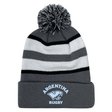 EMB Augusta's Nations of Rugby Argentina Hooped Pom-Pom Beanie, perfect for Pumas fans.