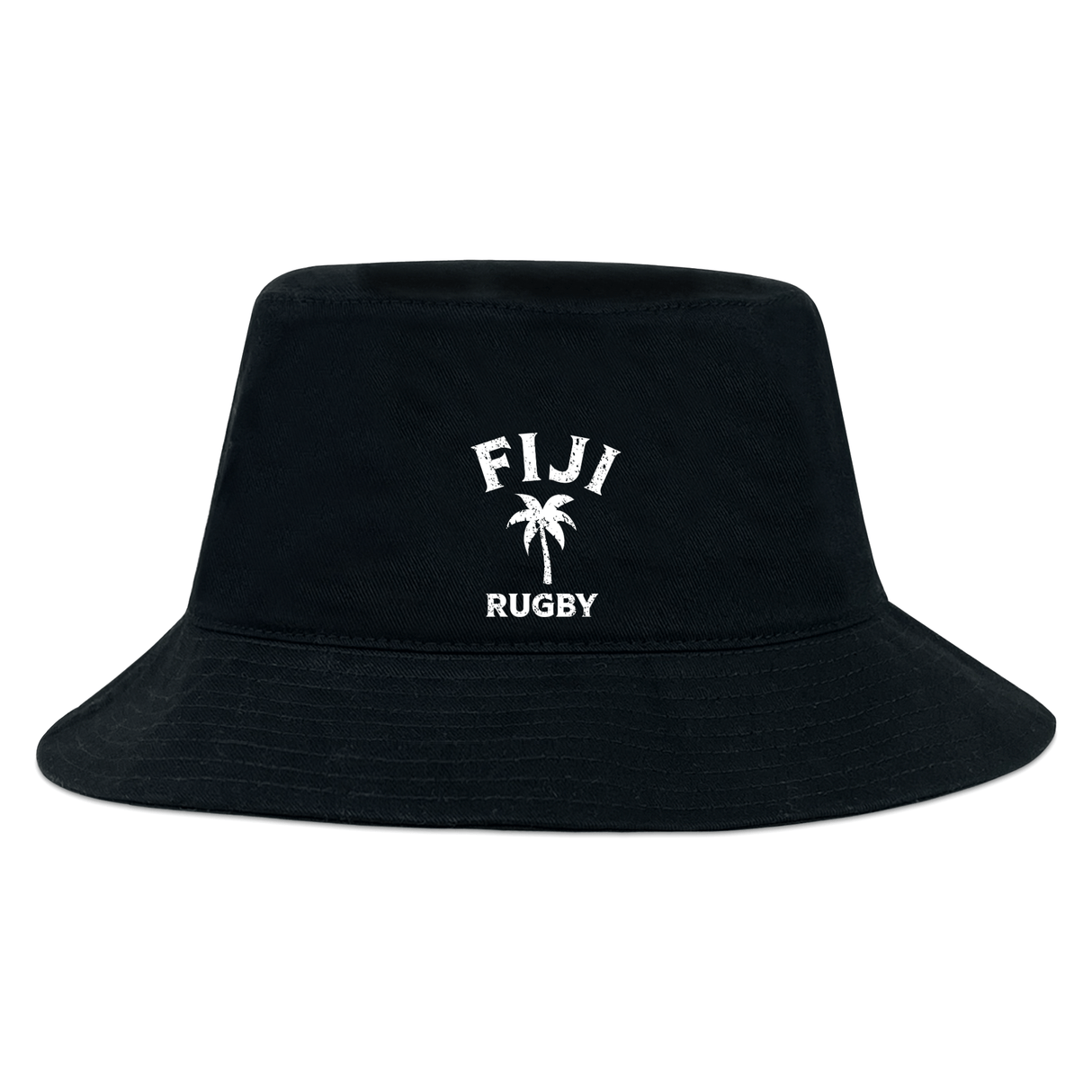 Nations of Rugby Fiji Rugby Crusher Bucket Hat with EMB Alpha Broder logo embroidery.