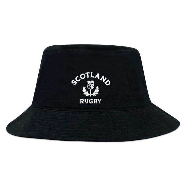 Nations of Rugby Scotland Rugby Crusher Bucket Hat with logo embroidery by EMB Alpha Broder.