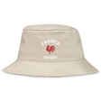 Nations of Rugby France Rugby Crusher Bucket Hat with EMB Alpha Broder logo.