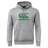 The WRS Canterbury Goal Post CCC Club Hoodie comes in gray, showcasing a green CCC logo on the front, Canterbury branding on the sleeve, and a handy front pocket.