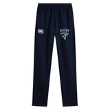 Navy blue Scottsdale Rugby Stretch Tapered Pant with zip pockets, "Kentucky Rugby" and a logo on the left thigh, and the EMB Canterbury brand logo on the upper left.