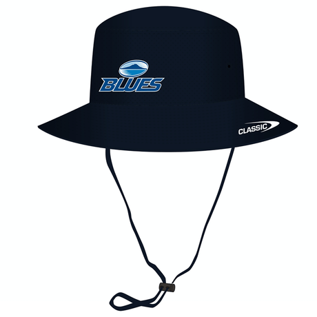 A Blues Super Rugby Bucket Hat 2024 featuring the Classic Sportswear logo.