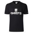 The Gallagher Chiefs Super Rugby Supporters Cotton Tee 25/26 by Classic Sportswear is a black cotton shirt with "CHIEFS" in large white letters and the Gallagher Chiefs logo above.