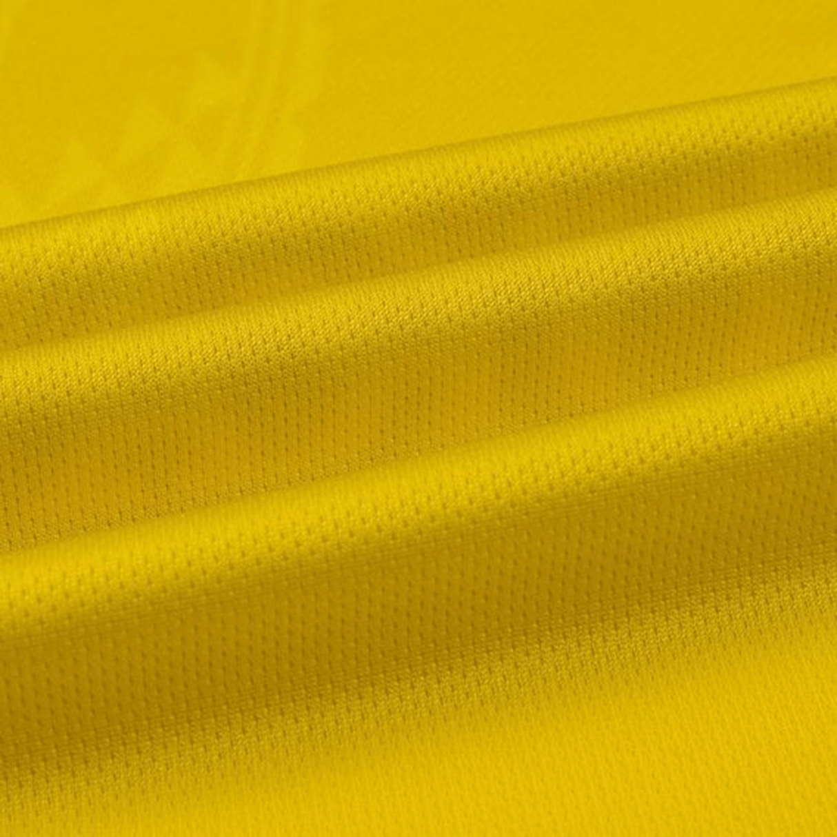 Close-up of the Classic Sportswear Hurricanes Super Rugby 2024 Home Jersey featuring a yellow textured fabric with visible weave details.