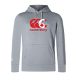 The WRS Canterbury CCC Club Lightweight Hoodie is a light gray hoodie featuring a red CCC logo with a maple leaf on the chest, showcasing the Canterbury Canada spirit.