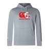 The WRS Canterbury CCC Club Lightweight Hoodie is a light gray hoodie featuring a red CCC logo with a maple leaf on the chest, showcasing the Canterbury Canada spirit.