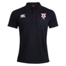 a Washington State Rugby Alumni Canterbury Waimak Rugby Polo shirt with a red and white WRS Canterbury logo.