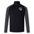 Black and gray Chicago Valkyries Elite First Layer quarter-zip pullover by EMB Canterbury with a logo on the left chest area, featuring a high collar and long sleeves.