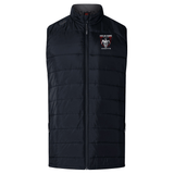 A black, sleeveless, Onslow Rugby Misfits Elite Microlite Gilet with a high collar and a visible EMB Canterbury logo on the left chest area.