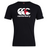 The WRS Canterbury England CCC Flag Club T-Shirt is a black blend of comfortable cotton showcasing a bold white and red Canterbury Kiwi Logo on the front.