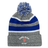 An EMB Augusta Nations of Rugby England Hooped Pom-Pom Beanie with a grey and blue design and the word "england rugby" on it.