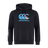 The Canterbury Fiji CCC Flag Club Hoodie by WRS Canterbury is a black sweatshirt with a blue and red CCC logo on the chest and a white one on the left sleeve.