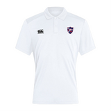 Explore the Fort Wayne Rugby Club Dry Polo by EMB Canterbury in white, adorned with a rugby ball and stripes logo on the right chest and the iconic Canterbury logo on the left shoulder. With Vapodri Technology, it offers breathable comfort and style for any occasion.