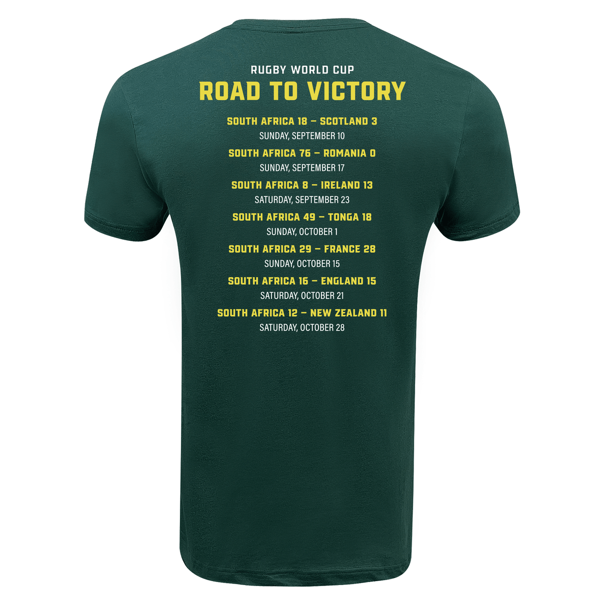 WRS LAT South Africa RWC 23 Champions Supersoft Tee - green.