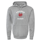 Nations of Rugby France Rugby 60/40 Pullover Hoodie - grey. Perfect for rugby enthusiasts who support France Rugby.