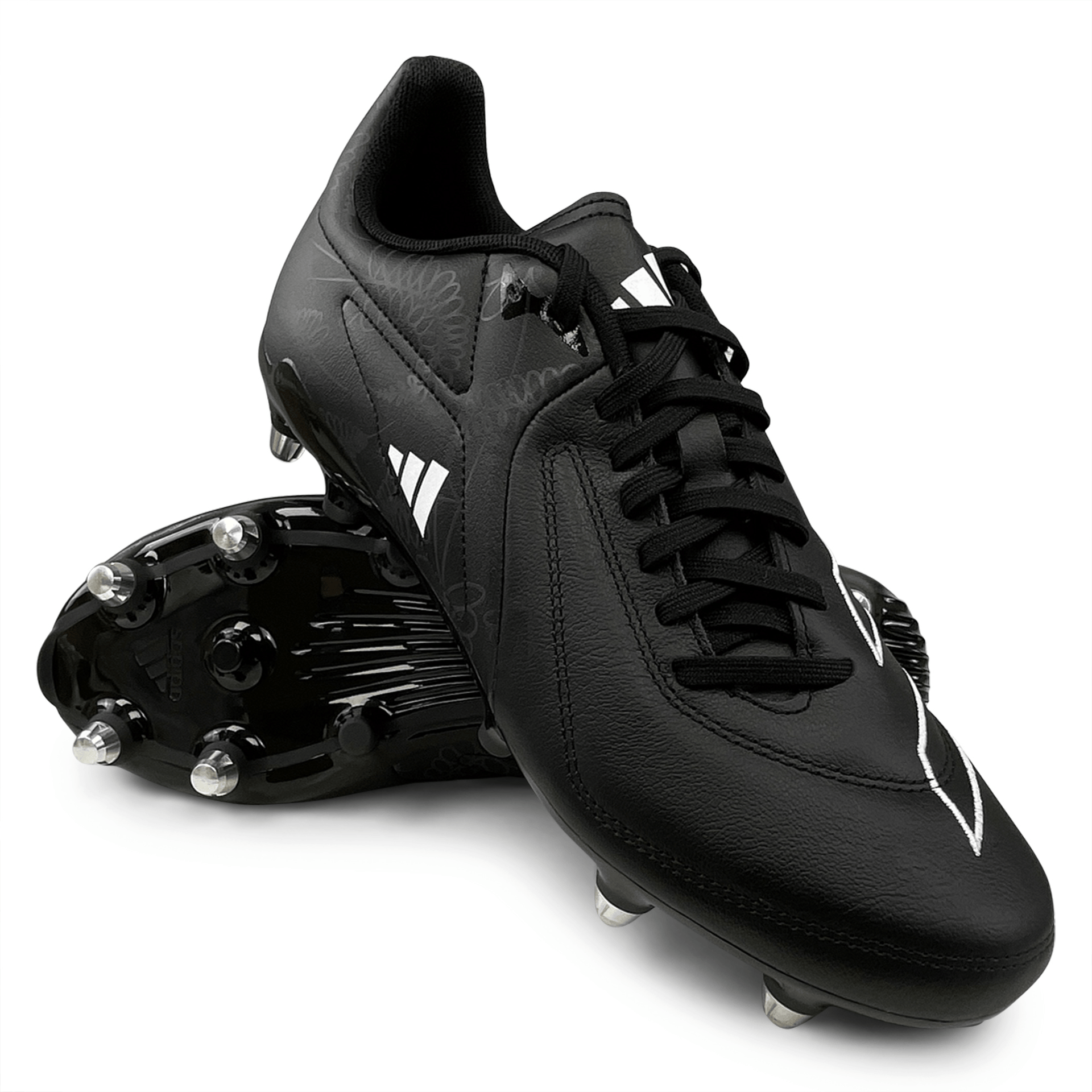 adidas RS15 Elite Rugby Cleat 23 Soft Ground Boot Core Black White Carbon SKU HP6816 World Rugby Shop