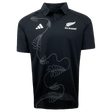 The All Blacks Polo by adidas showcases the adidas logo, "All Blacks" team name, and an intricate French fern design on the front.