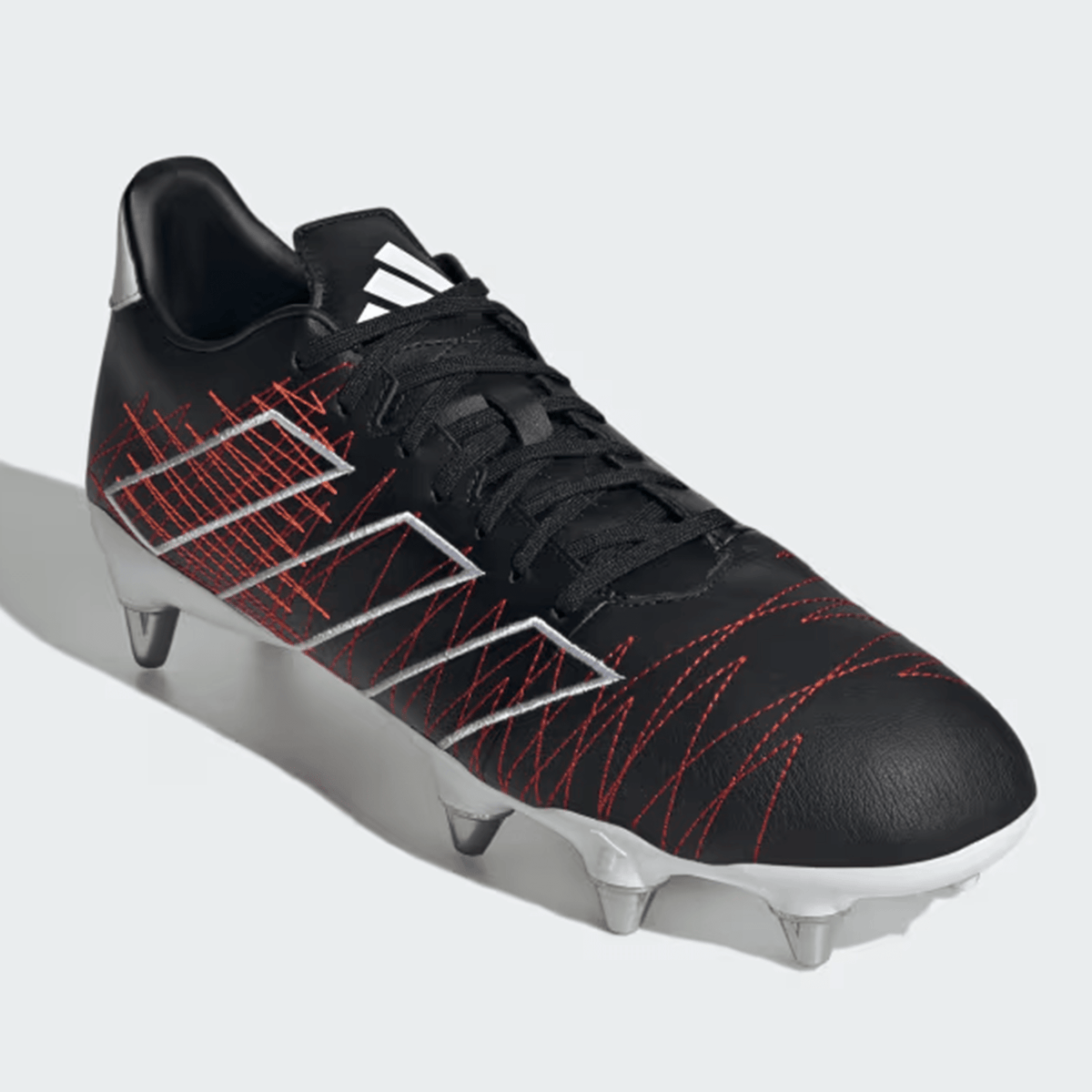 adidas Kakari Elite Rugby Cleat - Soft Ground - Core Black/Core Black ...