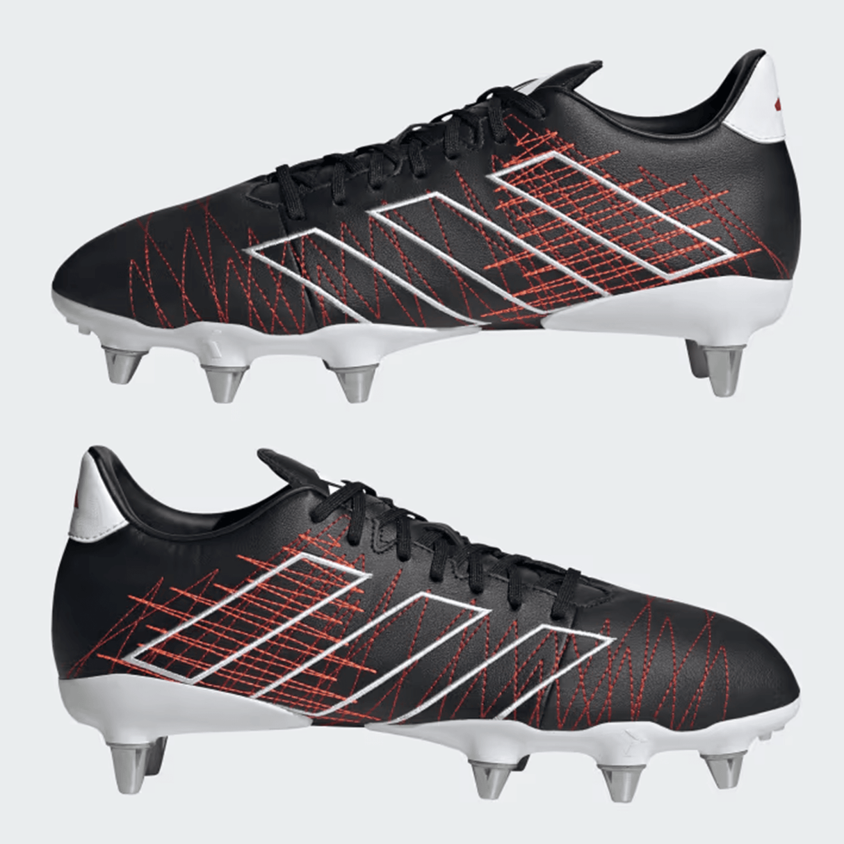 adidas Kakari Elite Rugby Cleat Soft Ground Core Black Core Black Better Scarlet SKU IF0523 World Rugby Shop