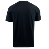 The All Blacks 24/25 Performance Cotton T-Shirt by adidas, pictured from the back against a white background, evokes the iconic feel of the New Zealand rugby team.