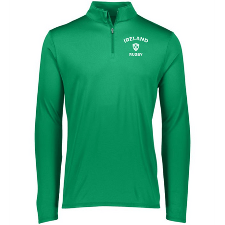 Nations of Rugby Ireland Rugby 1/4 Zip Pullover by EMB Augusta, featuring wicking technology.