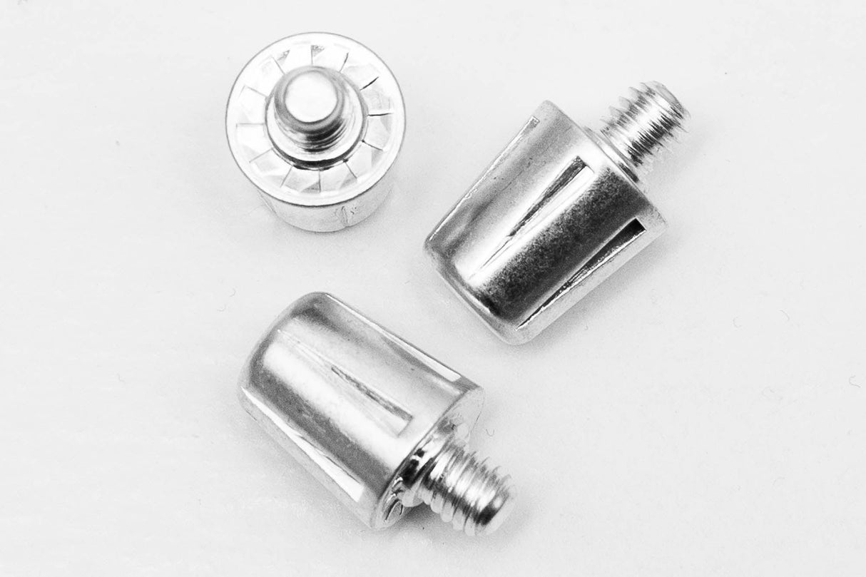 A pair of WRS All Surface/All Weather M5 Stud Kit screws on a white surface by Starlai Corp.