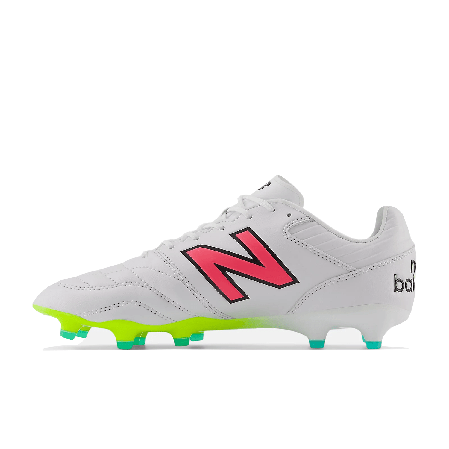 New Balance Men s 442 Pro V2 FG Soccer Shoe MS41FMWH 9 Wide White Hi lite Neon Pink