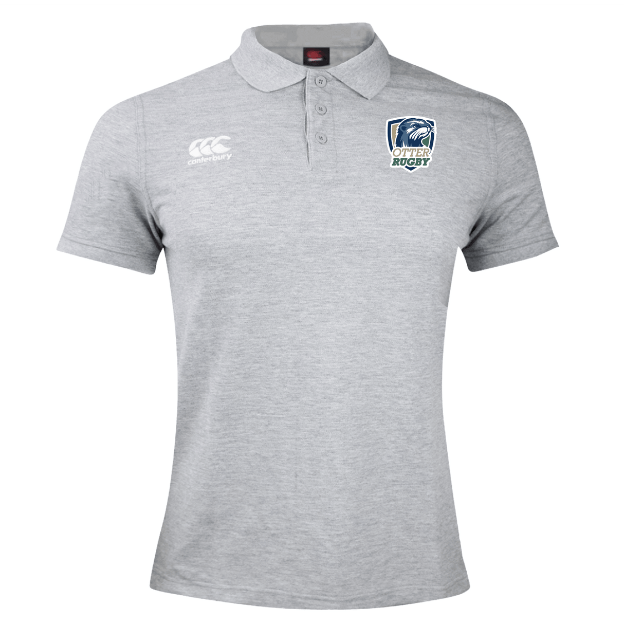 The CSU Monterey Bay Otter Rugby Waimak Polo by EMB Canterbury is crafted from a comfortable Cotton Polyester Blend and showcases the distinctive "Otter Rugby" and "Canterbury" logos on the chest.