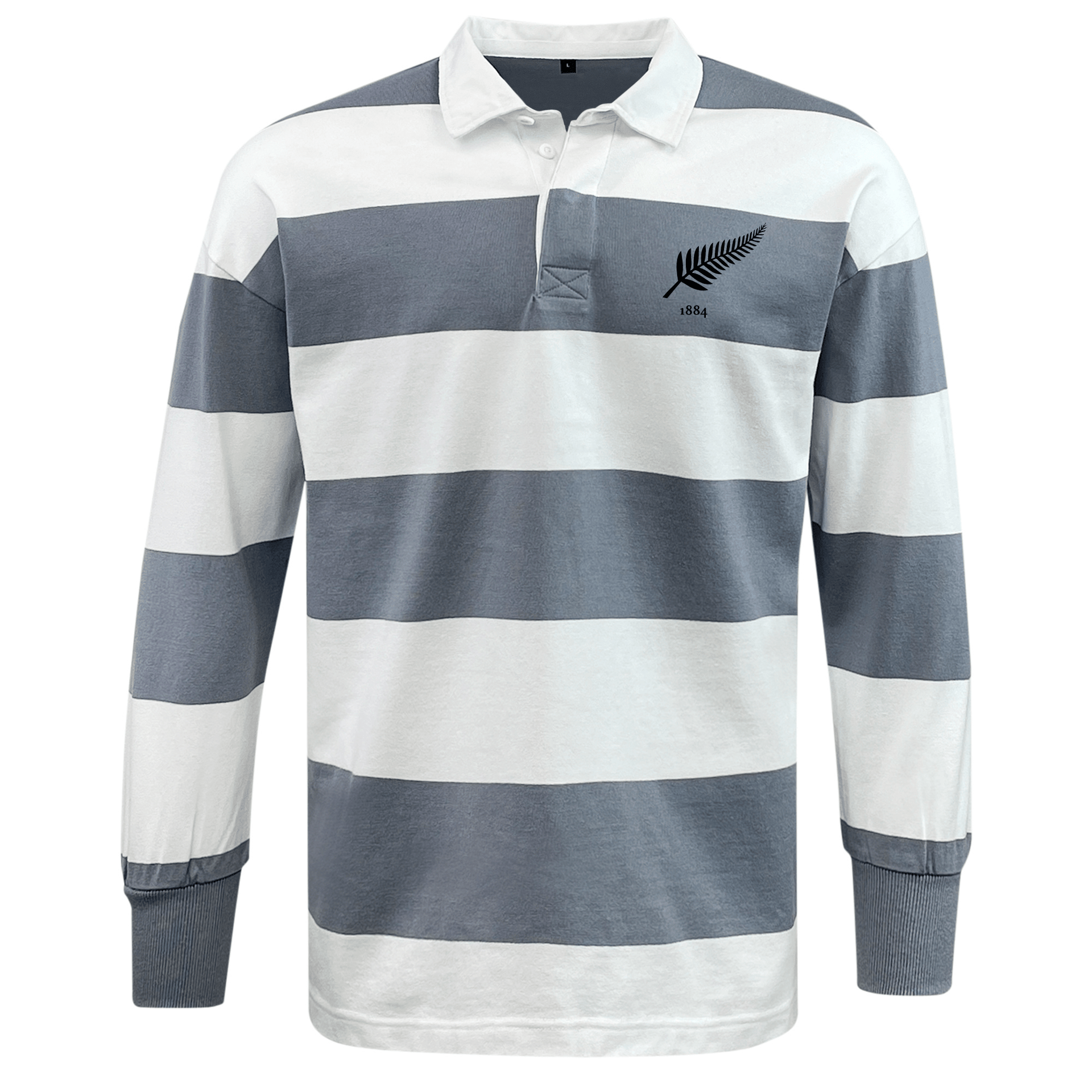 Vintage Canterbury New Zealand Rugby Longsleeve Polo Medium popular Embroidered Striped