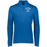 A men's blue wicking Nations of Rugby Namibia Rugby 1/4 Zip Pullover with a white logo on the front, by EMB Augusta.