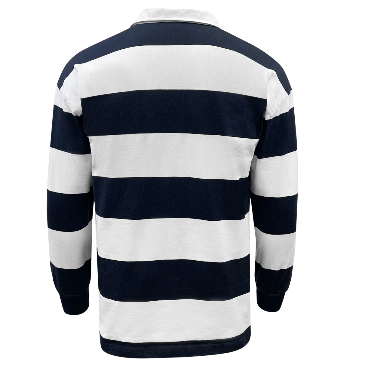 A USA Rugby Hooped Classic Jersey displayed from the back.