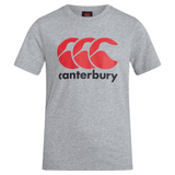 A Canterbury CCC Logo T-Shirt with a grey color scheme and a red and black logo.