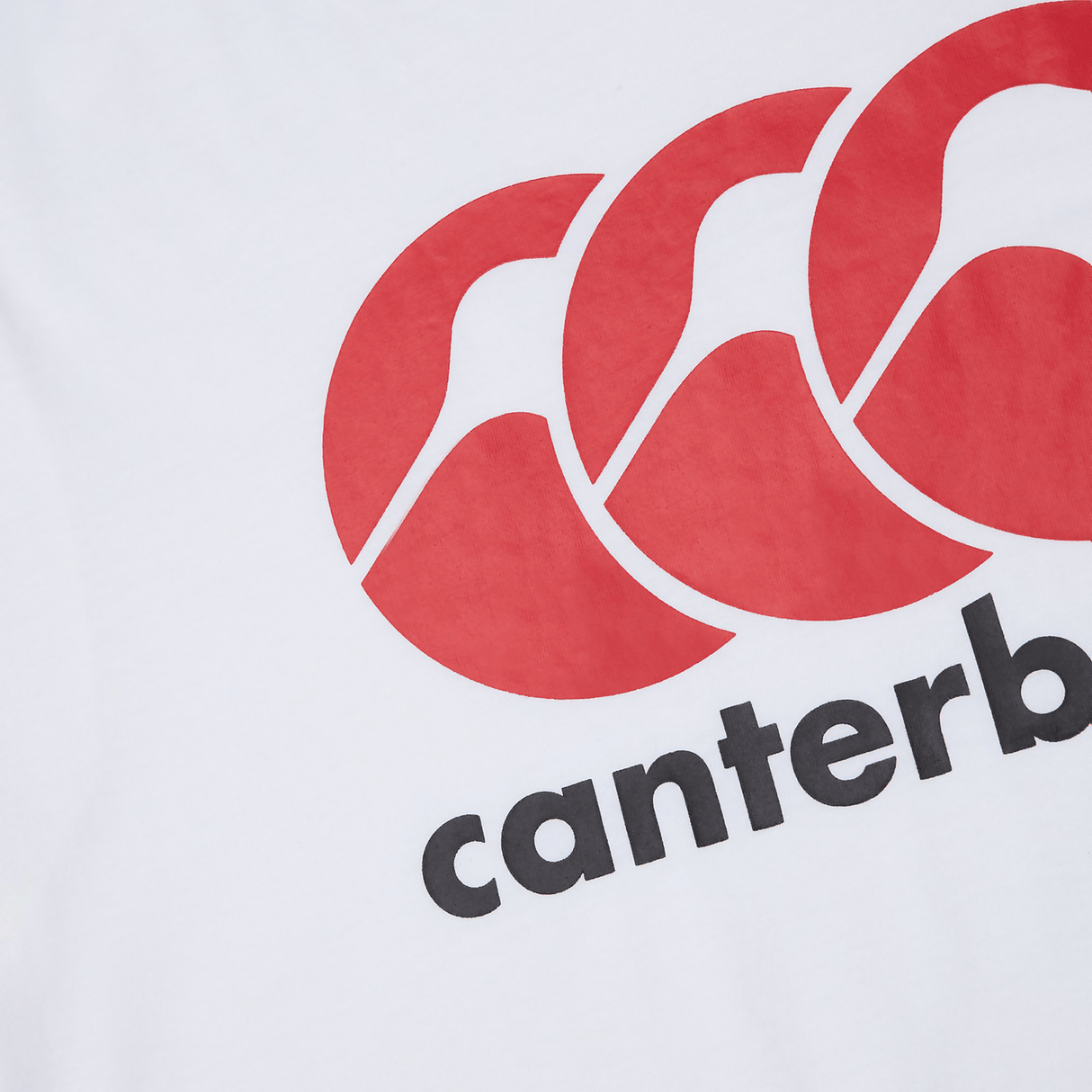 A Canterbury CCC Logo T-Shirt with a red and black logo.