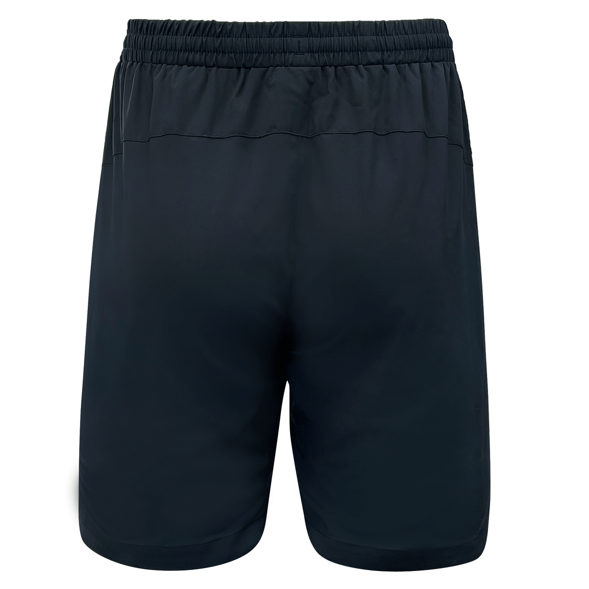 A pair of Canterbury Vapodri Woven Gym Shorts with an elastic waistband is displayed. The shorts are black with a plain design and seem to be made of lightweight fabric, offering freedom of movement on or off the field.