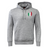 The EMB Canterbury Italy Shield Club Hoodie is gray, has a front pocket, and features a small Italian flag shield emblem on the chest.