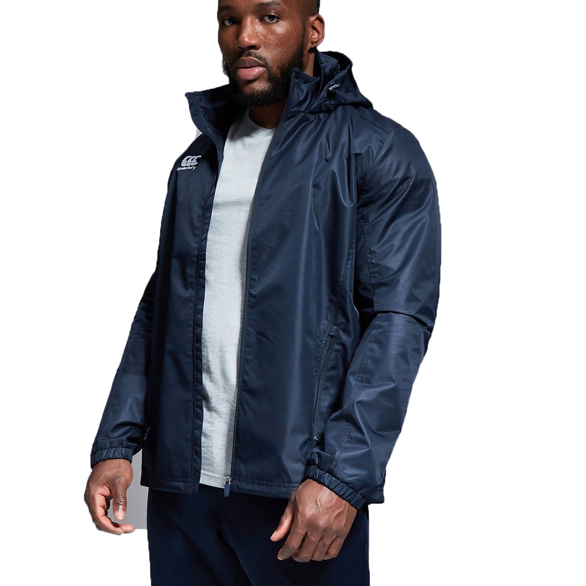 Navy blue rain jacket best sale